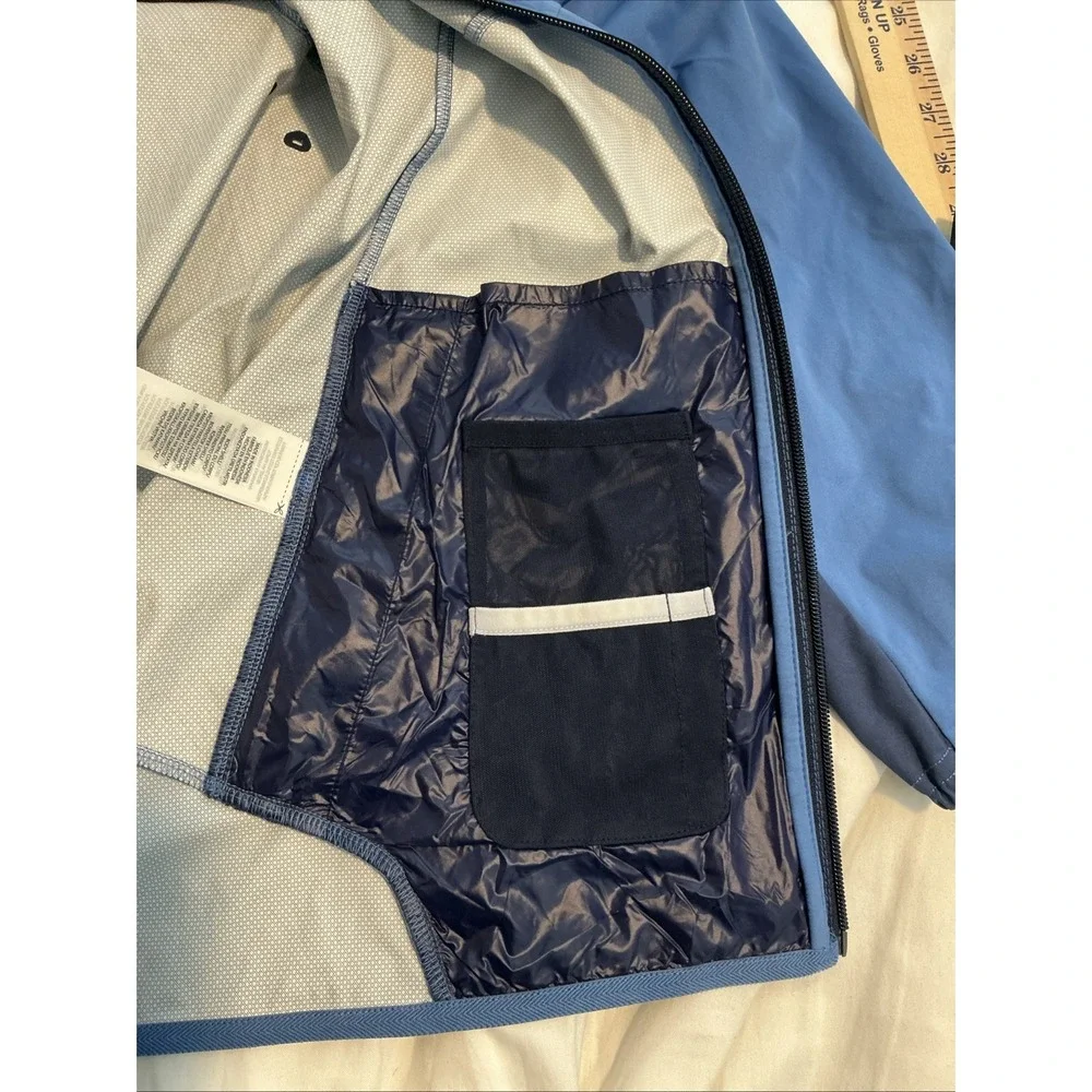 Ralph Lauren RLX Golf Jacket Mens‎ Sz M Blue Full Zip Water Repellent Vest $228